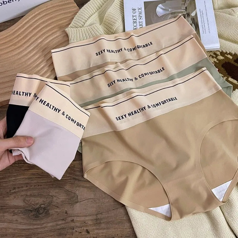 1PC Ice Silk Panties Women Sexy Underpant Low Waist Underwear Low Rise Panties Seamless Panties Underwear Comfy Lingerie