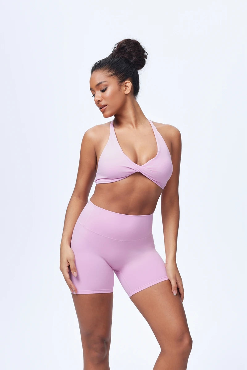 DIAS FIT JOY Women'sWorkout Sports Bras Beauty back Cross Padded Low Impact Fitness Bra Yoga Top Cycling Fitness