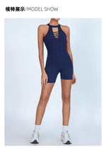 Sexy Fitness Yoga Jumpsuit Women Hollow V Neck Tight Backless Sports One Piece Suits Quick Drying Sleeveless Scrunch Romper
