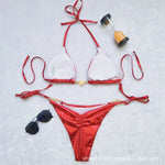 Micro Bikinis New Sexy Women Swimsuit Female Push Up Swimwear Solid Geen Bikini Set Bandeau Biquini Bathing Suit Beachwear