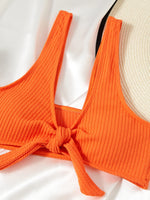 2026 Bowknot Sporty Bikinis Solid Swimwear Female Sexy Swimsuit Women Bathers Bathing Swimming Swim Suit Beachwear