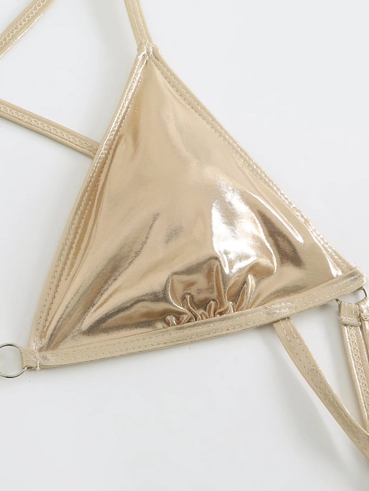 Shiny PU Leather Criss Cross Backless One Piece Swimsuit Women Swimwear Female High Cut Monokini Micro Thong Bathing Suit Swim