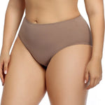 Beauwear Ultra Thin Elastic High Waist Panties for Women Underwear Ladies Big Size Briefs Plus Size Satin Sexy Female Panties