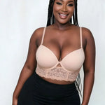 Plus-Size U-Shaped Backless Bra for Women, Sexy Push-Up Anti-Sagging Bra for Large Busts, Thin Invisible Backless Bra