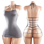 Transparent Lace Lingerie Temptation With Open Crotch Women Underwear Dress Sexy Sleepwear Erotic Babydoll Sex Backless Bodysuit
