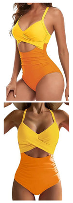 Leopard One Piece Swimsuit 2024 New Halter Push Up Swimwear Women Swimsuit Bathing Suit Beachwear Monokini Female Swimming Suits