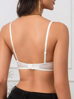Sexy U-shaped backless lingerie with a beautiful back, women's soft steel coil gathering top support bra, large-sized bra