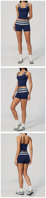 Yoga Set 2PCS Fitness Set Women's Tracksuit Sports Outfits Workout Clothes Female Running Capri Pants Gym Suit Athletic Wear