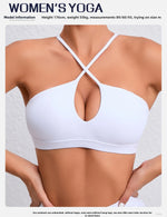 STOUREG Beautiful Back Sports Bra for Women GymYoga Bra Cross Back Running Sports Top Breathable Fitness Paded Sportswear