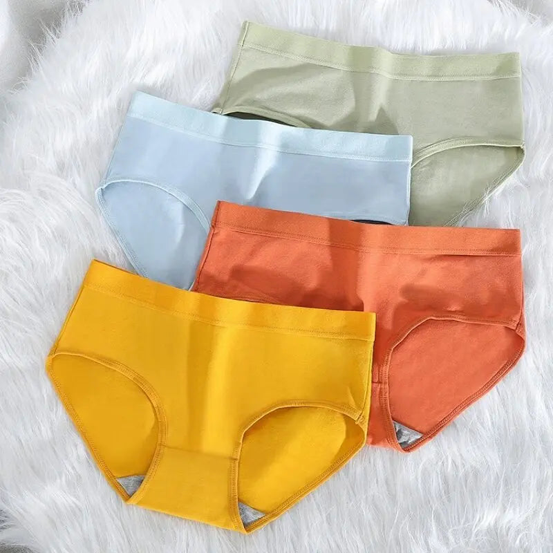 1 Pack Women Simple Panties Low Waist Soft Breathable Briefs Ladies Full Coverage Underwear Daily Solor Color Intimates M-2XL