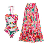 2026 New Fashion High Quality One Piece Swimsuit Skirt Swimsuit Print Padded Swimwear Women Slimming Bathing Suit Beach Wear