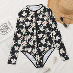 2026 Surfing Sport Swimsuit Long Sleeves Women One Piece SwimsuitSwimwear Solid Monokini Bathing Suit Tropical Bodysuit Female