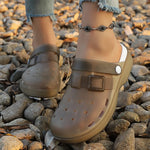 Jelly Color Platform Clogs Sandals Women 2026 Summer Thick Bottom Non Slip Beach Sandles Woman Breathable Slip On Garden Shoes