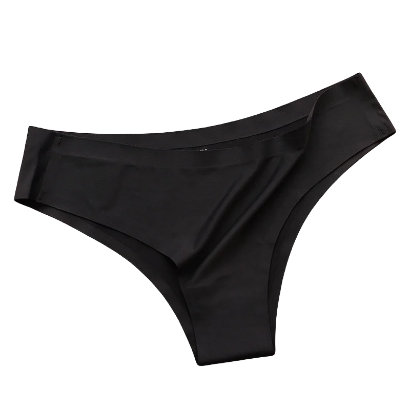 4Pcs/Set Women Ice Silk Panties Low Rise Briefs Soft Brazilian Panties Smooth Underwear Stretch Underpants Sexy Lingerie M-XL