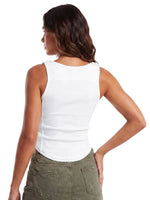 Summer Women's Solid Ribbed Tank Tops Stylish Sleeveless U Neck Camisole with Metal Buckle Straps Gothic Punk Vest