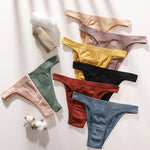 5Pcs/Set Women Seamless Brazilian Panties Solid Color High Leg Cut Briefs Sexy Underwear Female Underpants Comfort Lingerie