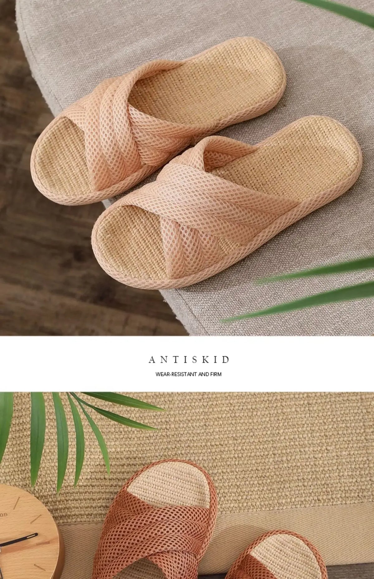 Breathable Cotton Linen Slippers For Women Men Spring Summer House Shoes Anti-slip Solid Color Couples Home Floor Slides