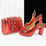 doershowLastest Italian Design Fashion Style Ladies Shoes with Matching Bag Set 2025 Nigerian Shoes and Bag Set HFG1-2