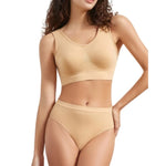Seamless Bra Set Women Wireless Tanks Bra FemaleLow Rise Thongs Panties Sexy Lingerie Set Comfy Underwear Intimates S-5XL