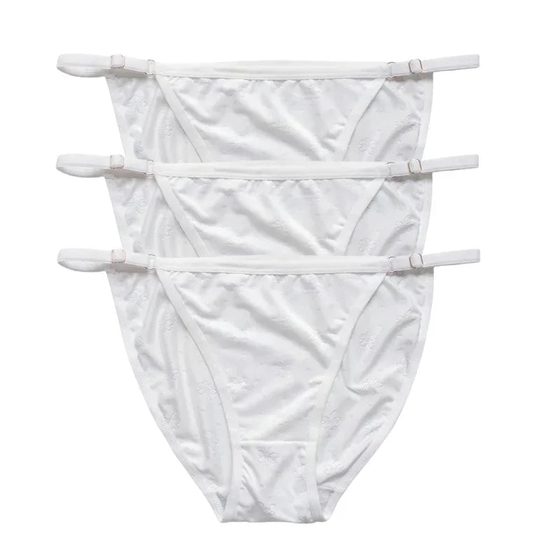 3Pcs/Set Panties Women Low Rise Briefs Seamless Underwear Breathable Panty Female Underpants High Cut Sexy Lingerie
