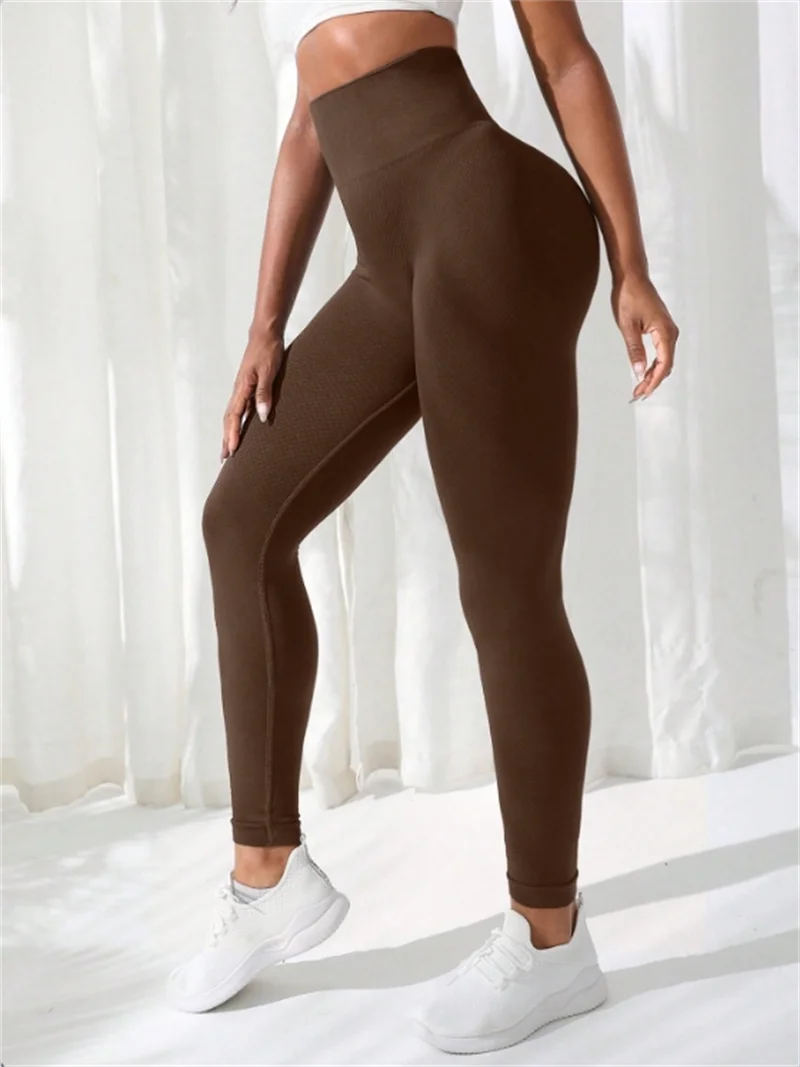 Women Pants Gym Yoga Seamless Sports Clothes Stretchy High Waist Athletic Exercise Fitness Leggings