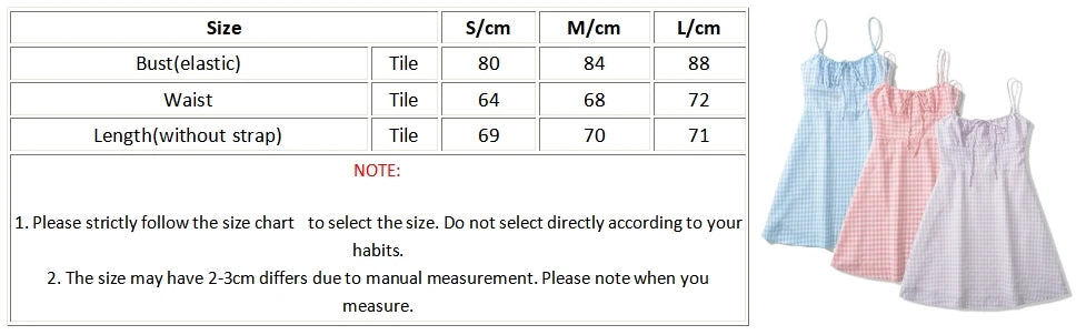 Foridol Spaghetti Strap Tie Up Plaid Dress Women Summer Beach Midi Sundress Strapless Retro Pink Short Vestidos Female Dress
