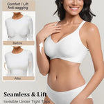 Women's Jelly Seamless Wire-Free Bra Full Cup Thin Mold Soft Support Underwear Plus Size Comfortable High Elasticity Bra