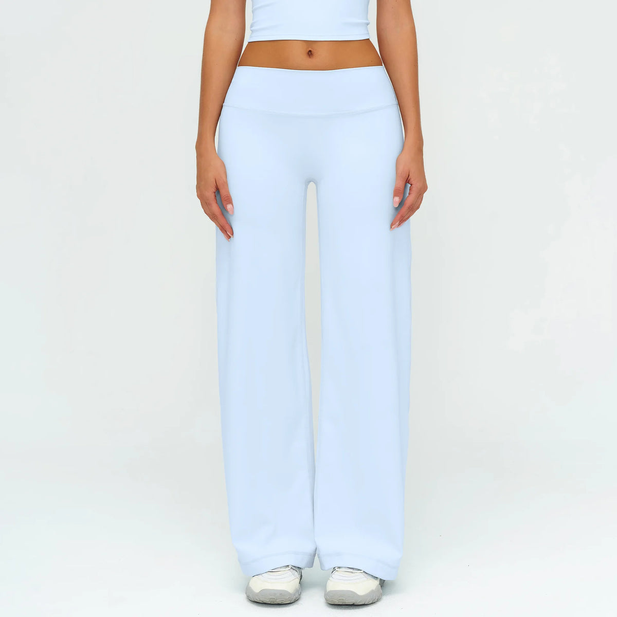 Wide-leg Pants Women Bell-bottoms High Waist Yoga Pants Workout Gym Leggings Naked Feel Pilates Running Cycling Sports Trousers