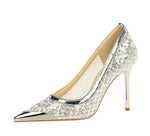 BIGTREE 2026 Fashion Metal Decoration Mesh Hollow Pointed Toe Woman Pumps Thin Heels Party Ladies Shoes Zapatillas De Mujer
