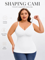 Women's Solid Multi-Color Soft Shaping Camisole Body-Hugging Long Tank Top with Adjustable Straps Breathable ComfortableLingerie