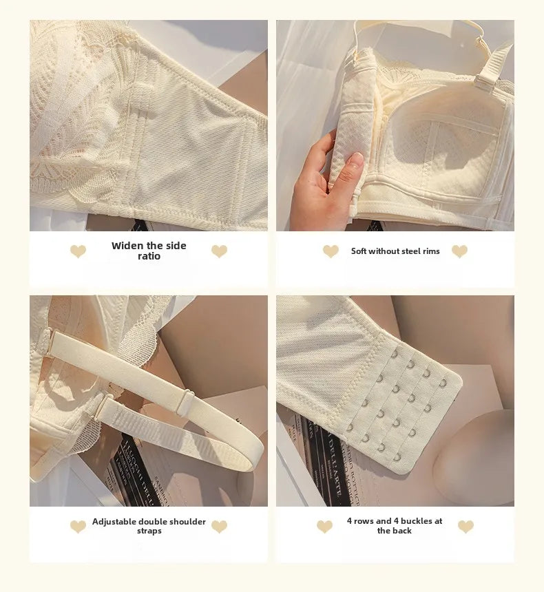 MOYISU Strapless Bra Women with Large Breasts and Small Non-slip Pull-up Breast Anti-sag Summer Slim Bra