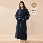 2026 Autumn Winter New Thick Coral Fleece Couple Bathrobe, Long Flannel Robe for Men Women Warm Home Pajamas Loungewear