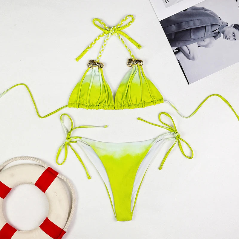 Micro Bikinis Sexy Women Swimsuit 2025 Push Up Bikini Set Female Swimwear Braizlian Swimming Suit Beachwear Bather Biquini