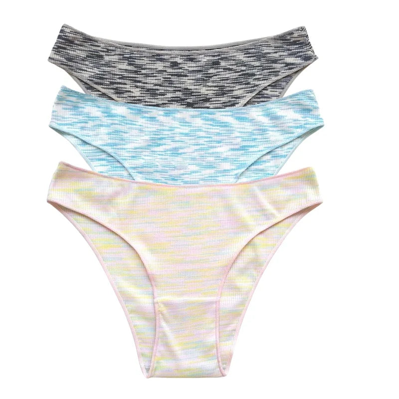 3Pcs/Set Women Panties Low Rise Briefs Seamless Underwear Female Underpants Comfort Strench Panties Sexy Lingerie S-XL