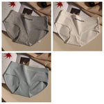 3Pcs/Set Women Soft Cotton Panties Mid Waist Briefs in Warm Tan Minimalist Intimates Breathable Stretch Underwear Size M-2XL