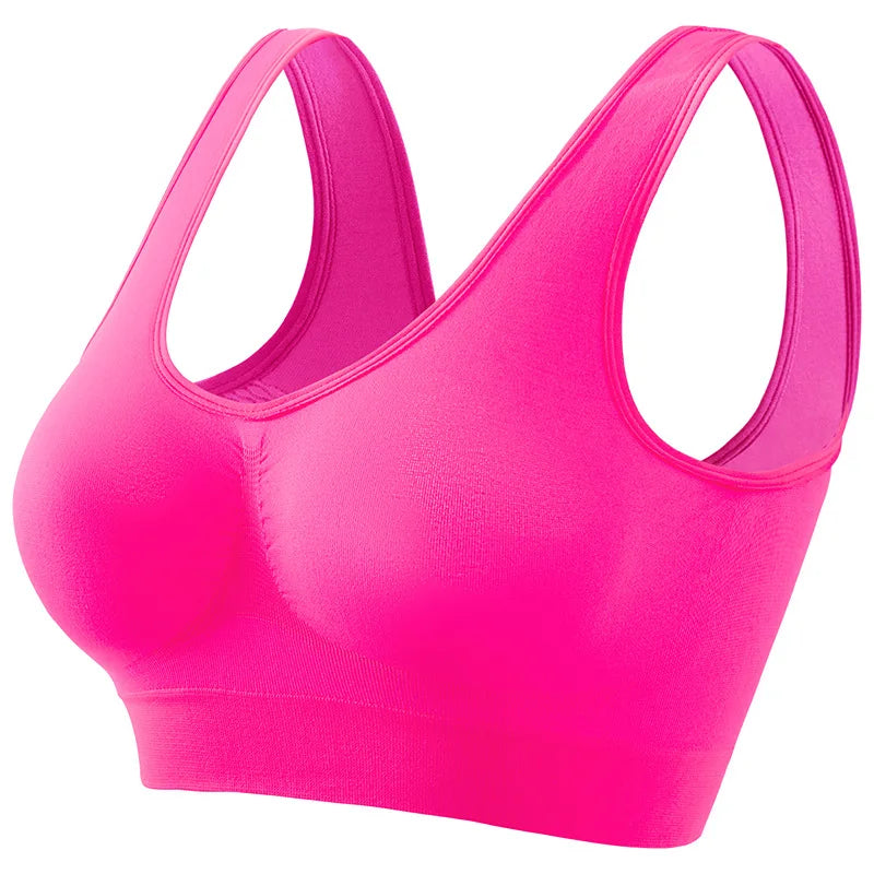 Women Wide Strap Seamless Tank Bra Without Pads Plus Size Knit Sports Bralette Wireless Bra Vest Crop Top Sexy Lingerie S-5XL
