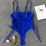 Neon Green Tummy Cut Out Female Swimwear One Piece Swimsuit Women Thong String Monokini High Leg Cut Bathing Suit Swim Bodysuit