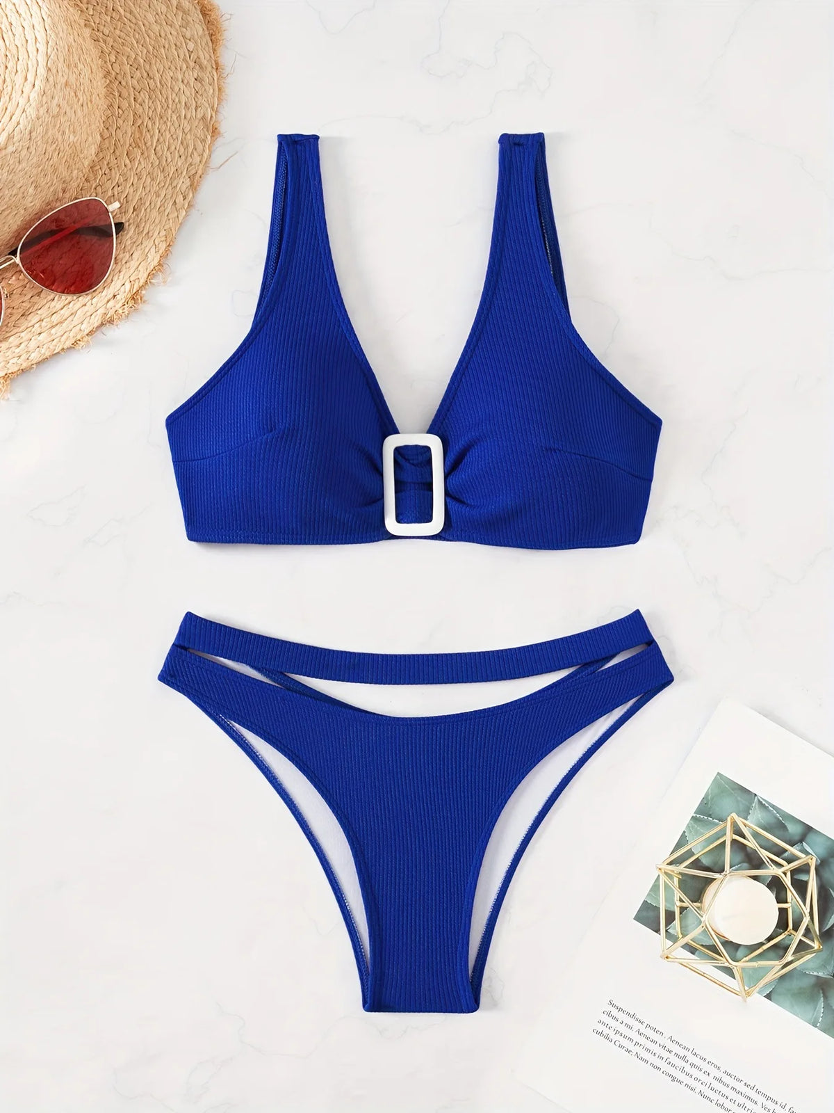Sexy Royal Blue Bikini 2025 Woman Swimsuit Two Pieces Swimwear Female Thong Bikinis Set Swimming Bathing Suits Brazilian Biquini
