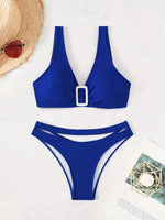 Sexy Royal Blue Bikini 2025 Woman Swimsuit Two Pieces Swimwear Female Thong Bikinis Set Swimming Bathing Suits Brazilian Biquini