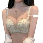 Women's Small Breasts Gathered Bra Flat Chest Collection Anti-sagging Side Breast Support No Steel Ring Embossed Underwear