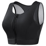 Plus Size Sports Bra Front Closure Longline Bras Padded Workout Crop Tank Top for Running Workout Gym Yoga Vest