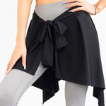 Women Tennis Self-Tie Sports Skirts Athletic Yoga Skirt Long Strap Hip Covering Fitness Wrap Cover Up Anti Glare Ballet Skirt