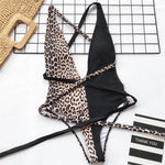 Long Strap Wrap Around Swim Suit For Women Swimwear One Piece Swimsuit Female Bather Snake Print Bathing Suit Beach V852