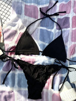 Halter String Ruffled Frilled Bikini 2026 Women Swimsuit Female Swimwear Two Pieces Bikini Set Padded Bather Bathing Suit Swim