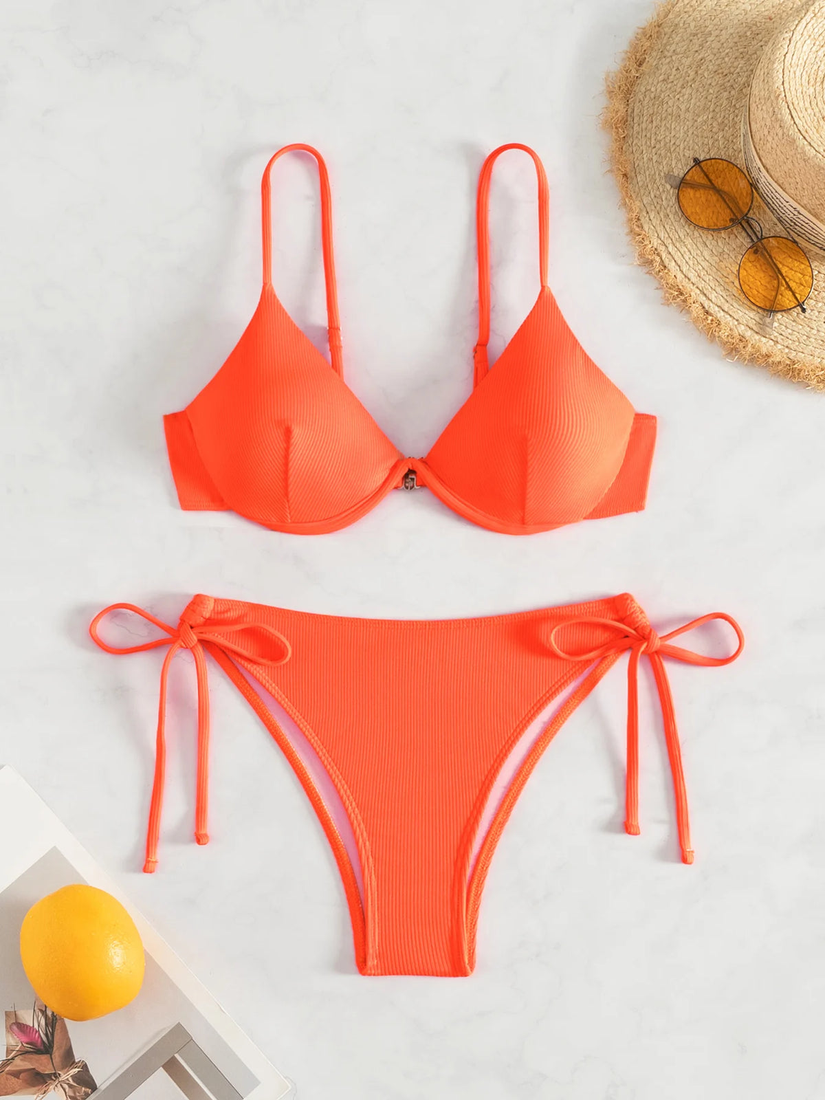 ZTVitality Solid Underwire Sexy Bikini 2025 New Arrival Biquini Padded Push Up Bandage Swimsuit Women Swimwear Summer Beachwear