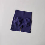 Women's High-Waist Yoga Fitness Shorts Peach Hip Lifting Perforated Elastic Breathable Three-Quarter Length Sporty Shorts
