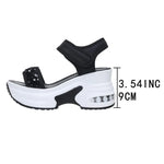 Women's Shoes 2026 Fashion Sandals Summer Women's Thick-soled High-heeled Sandals Open Toe Comfortable Simple Beach Shoes