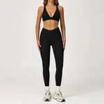 2PCS Yoga Set Gym Clothes Workout Sportswear Yoga Suits Women Tracksuits Fitness Outfits Sports Bra Gym Leggings Athletic Wear