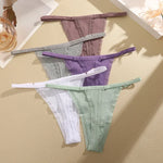 5PCS Women Cotton Panties Sexy Adjustable Waist G-String Women's Underwear T-Back Lingerie Femme Underpants Briefs Thong Female
