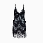 Sissy Crotchless Garter Deep V Lingerie Set See Through Lace Underwear Sexy Nightwear G-String Thongs Fantasy Pajamas